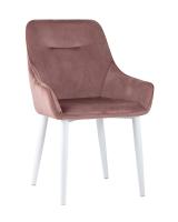 Стул Диана велюр пыльно-розовый ножки белые фото Стул Диана велюр пыльно-розовый ножки белые. Фото №1