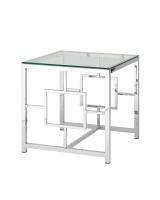 Журнальный столик 55*55 БРУКЛИН серебро фото Журнальный столик 55*55 БРУКЛИН серебро. Фото №1