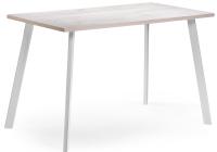 Стол деревянный Тринити Лофт 140 25 мм юта / белый матовый фото Стол деревянный Тринити Лофт 140 25 мм юта / белый матовый. Фото №1