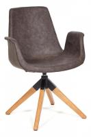 Кресло  ROKIN  (mod. DM4273A)   дерево, металл, ткань, 63*62*90, коричневый (western brown). Фото №1