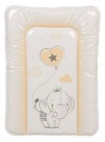 Матрас пеленальный Polini kids Слоник, бежевый. Фото №1