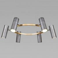 Подвесная люстра Eurosvet Spacer 90103/6 матовый серый/золото. Фото №1