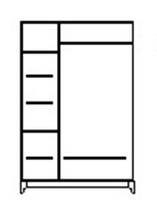 Шкаф для одежды Сабрина ММ-302-01/03Б (альба). Фото