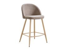 Стул полубарный 373B-2 бежевый/дерево. Фото №1