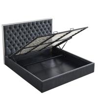 Кровать LBD1704 серая с ящиком для белья фото Кровать LBD1704 серая с ящиком для белья. Фото №1