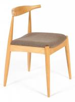 Стул мягкое сидение BULL каркас бук, сиденье ткань, 54,5*54*75см, Натуральный + Коричневый   (поставляется по 2 шт). Фото №1