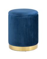 Пуф Шарлотта с ящиком велюр синий фото Пуф Шарлотта с ящиком велюр синий. Фото №1