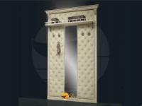 Вешалка с 4 крючками с зеркалом и полкой Б5.10-4. Фото №1