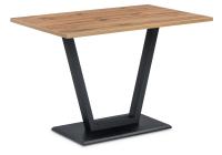 Стол деревянный Мичиган Лофт 25 мм дуб вотан / черный матовый. Фото №1