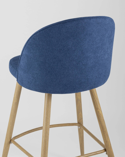 Стул барный Лион синий шенилл. Фото №8