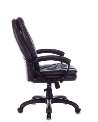 Кресло руководителя Бюрократ CH-868N темно-коричневый NE-15 эко.кожа крестовина пластик. Фото №5