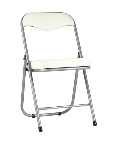 Стул складной ДЖОН металлик, слоновая кость. Фото №2