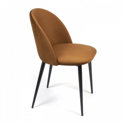 Стул MONRO (mod. 710) ткань/металл, 56х51х80 см, высота до сиденья 47 см, коричневый barkhat 11/черный (поставляется по 4 шт). Фото