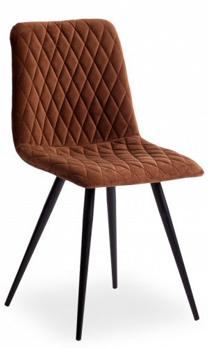 Стул CHILLY X (mod. 7096) ткань/металл, 45x53х88 см, высота до сиденья 50 см, коричневый barkhat 11/черный (поставляется по 4 шт). Фото №1