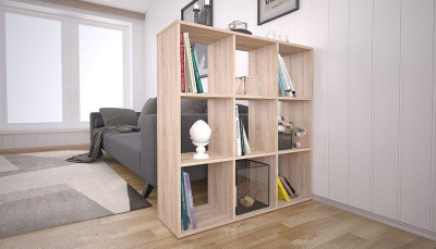 Стеллаж Polini Home Smart, древесина коричневая светлая дуб фото Стеллаж Polini Home Smart, древесина коричневая светлая дуб. Фото №5