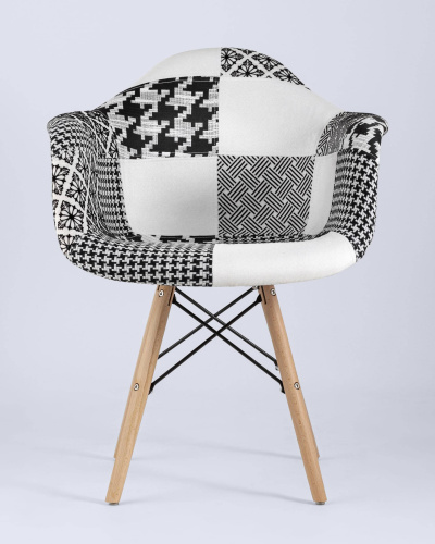 Кресло DSW пэчворк черно-белое. Фото №6
