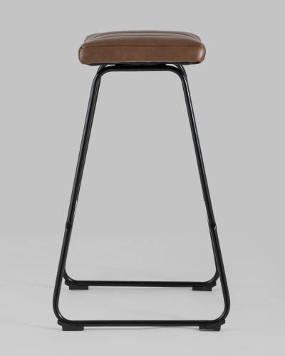 Стул барный Ковбой экокожа коричневый. Фото №4