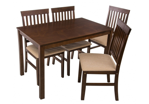 Обеденная группа Luar (стол и 4 стула) espresso / cream. Фото №3