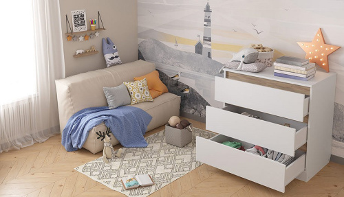 Комод Polini kids Simple 1980, белый. Фото №9