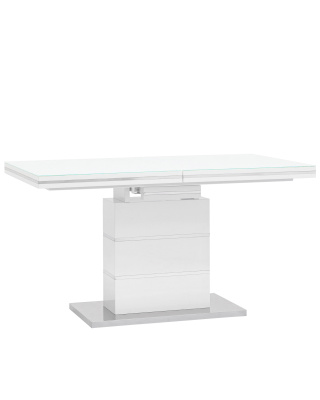 Стол обеденный Глазго раскладной 140-170*80 глянцевый белый фото Стол обеденный Глазго раскладной 140-170*80 глянцевый белый. Фото №2