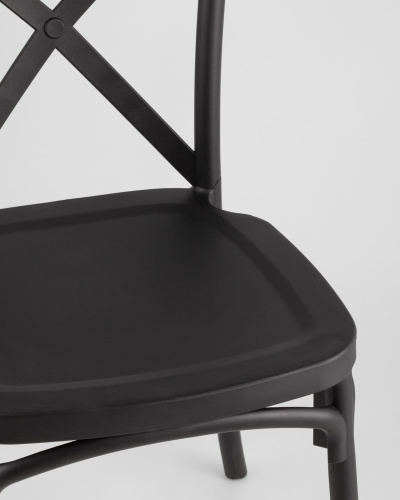 Стул Кроссбэк пластиковый черный. Фото №10