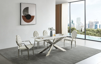 Стул Y110B бежевый бархат фото Стул Y110B бежевый бархат. Фото №2