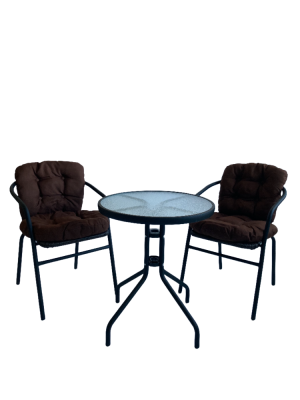 Кресло BISTRO с коричневой подушкой. Фото