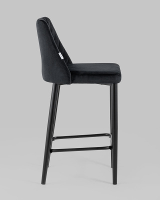 Стул полубарный Диего велюр черный фото Стул полубарный Диего велюр черный. Фото №4