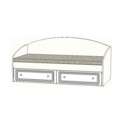 Тахта с двумявыдвижными ящиками АЙС фото Тахта с двумявыдвижными ящиками АЙС. Фото №2