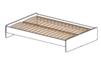 Кровать на каркасе двуспальная Силуэт (1800 х 2000) белый фото Кровать на каркасе двуспальная Силуэт (1800 х 2000) белый. Фото №2
