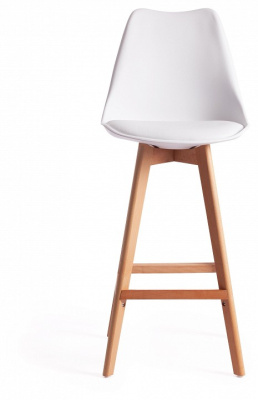 Стул Secret De Maison TULIP BAR (mod. C1014H) пластик/дерево, 57 х 48 х 104 см, белый 018 /натуральный  (поставляется по 4 шт) фото Стул Secret De Maison TULIP BAR (mod. C1014H) пластик/дерево, 57 х 48 х 104 см, белый 018 /натуральный  (поставляется по 4 шт). Фото №2