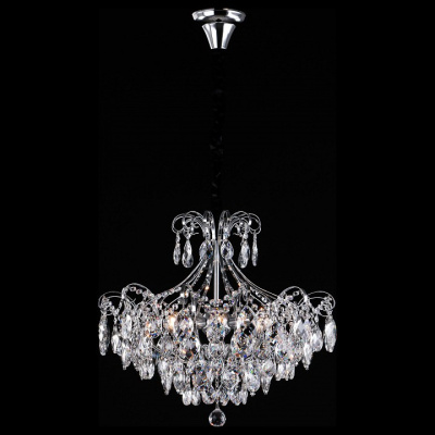 Подвесная люстра Eurosvet Crystal 10080/6 хром/прозрачный хрусталь Strotskis. Фото №2