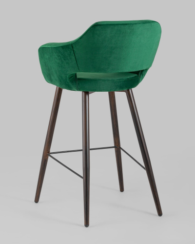 Стул барный Саймон велюр темно-зеленый. Фото №7