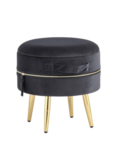 Пуф Тильда велюр антрацит. Фото №1