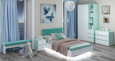 Стеллаж комбинированный Тифани,белый. Фото