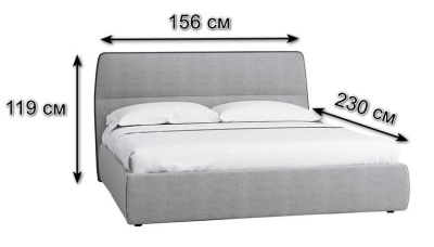 Кровать с ортопедическим основанием 1.4 Сканди Грей фото Кровать с ортопедическим основанием 1.4 Сканди Грей. Фото №3