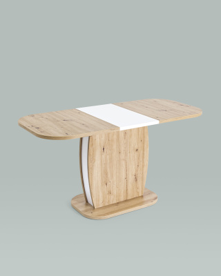 Стол Barrel 110-145*70 дуб/белый. Фото №5