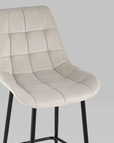 Стул полубарный Флекс велюр бежевый. Фото №9