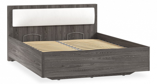 Кровать Virginia НМ 011.54, к/з Бум айс, Ясень Анкор темный. Фото №1