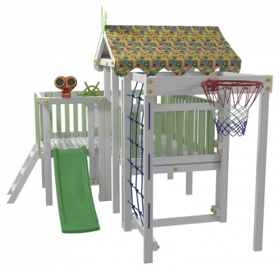 Комплекс игровой ДК10Б, бирюзовый, серый. Фото №3