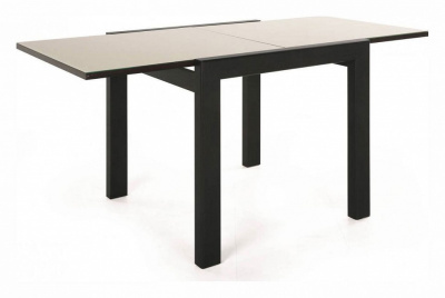 Стол Джокер-Бизнес 800*800(1600)*750 (Венге/стекло бежевое (жемчужное). Фото