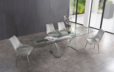 Стол DT9118GS (180-260) прозрачный. Фото №4