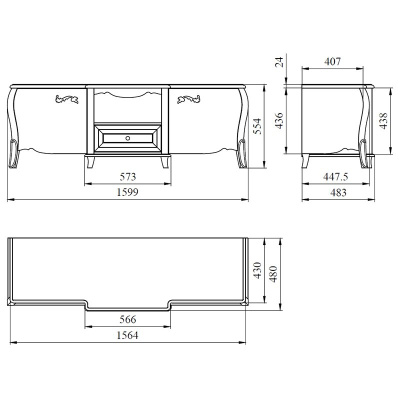 Тумба для ТВ Тэсоро ГМ 6360. Фото №3