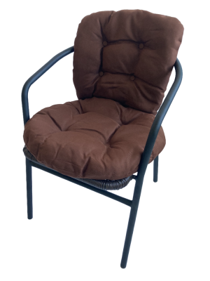 Кресло BISTRO с коричневой подушкой. Фото