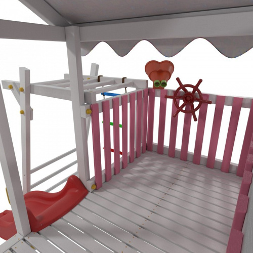 Комплекс игровой ДК2Р, розовый, серый. Фото №8