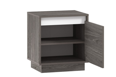 Тумба  НМ 040.09 Virginia Белый Скандинавский/Ясень Анкор темный. Фото №2