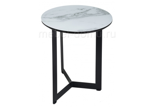 Стол стеклянный Роб D-450 мрамор белый. Фото №1