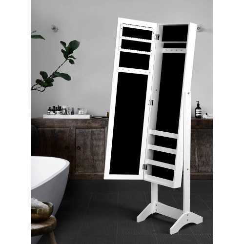 Зеркало-шкаф напольное Godrick для украшений белое. Фото №9