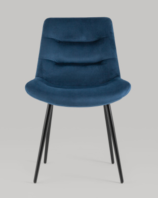 Стул Остин велюр пыльно-синий. Фото