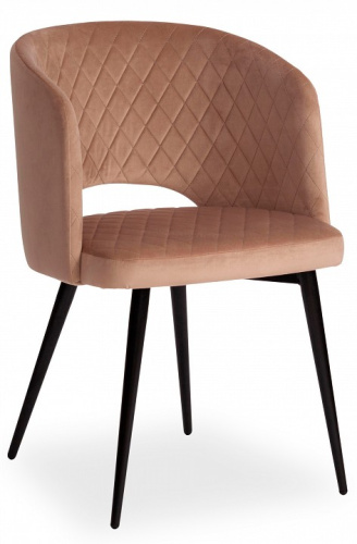 Кресло WIND (mod. 717) ткань/металл, 55х55х80 см, высота до сиденья 48 см, бежевый barkhat 5/черный (поставляется по 4 шт). Фото №1